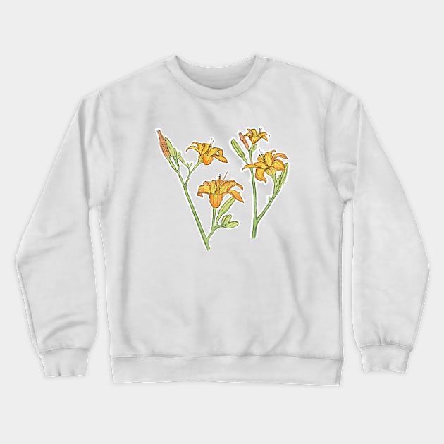 Orange Lilies Crewneck Sweatshirt by Condor